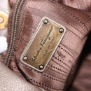 Salvatore Ferragamo Vala Hand Bag Leather 2way Champagne Gold Auth 196633A-17