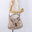 Salvatore Ferragamo Vala Hand Bag Leather 2way Champagne Gold Auth 196633A-24