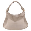 Salvatore Ferragamo Vala Hand Bag Leather 2way Champagne Gold Auth 196633A-3