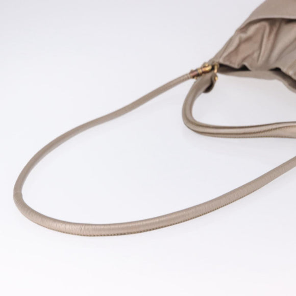 Salvatore Ferragamo Vala Hand Bag Leather 2way Champagne Gold Auth 196633A