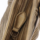BURBERRY Shoulder Bag Leather Gold Auth 196634-15