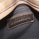 BURBERRY Shoulder Bag Leather Gold Auth 196634-16