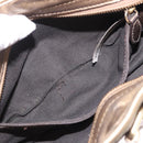 BURBERRY Shoulder Bag Leather Gold Auth 196634-21
