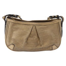 BURBERRY Shoulder Bag Leather Gold Auth 196634-3