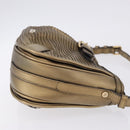 BURBERRY Shoulder Bag Leather Gold Auth 196634-4