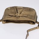 BURBERRY Shoulder Bag Leather Gold Auth 196634-6