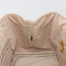 PRADA Canapa MM Hand Bag Canvas Beige Gold Auth 196635A-19