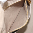 PRADA Canapa MM Hand Bag Canvas Beige Gold Auth 196635A-22