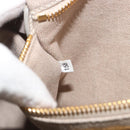 PRADA Canapa MM Hand Bag Canvas Beige Gold Auth 196635A-12