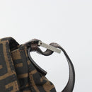 FENDI Zucca Canvas Mamma Baguette Shoulder Bag Brown Black Auth 196636M-9