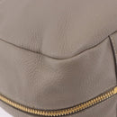 PRADA Shoulder Bag Leather Beige Gold Auth 196638V-15
