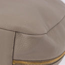 PRADA Shoulder Bag Leather Beige Gold Auth 196638V-16