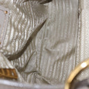PRADA Shoulder Bag Leather Beige Gold Auth 196638V-8