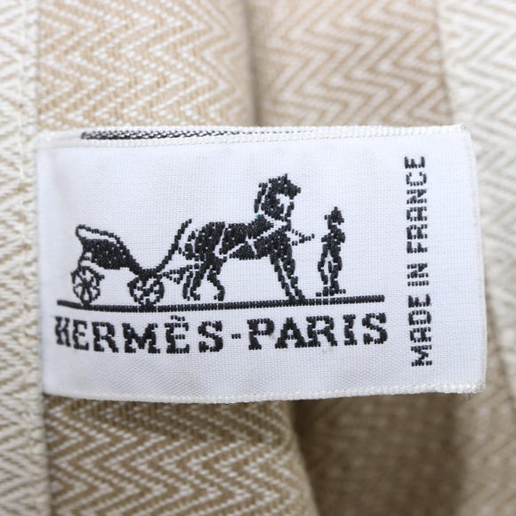 HERMES Aline Shoulder Bag Cotton Beige Gold Auth 196640A