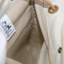 HERMES Aline Shoulder Bag Cotton Beige Gold Auth 196640A-16