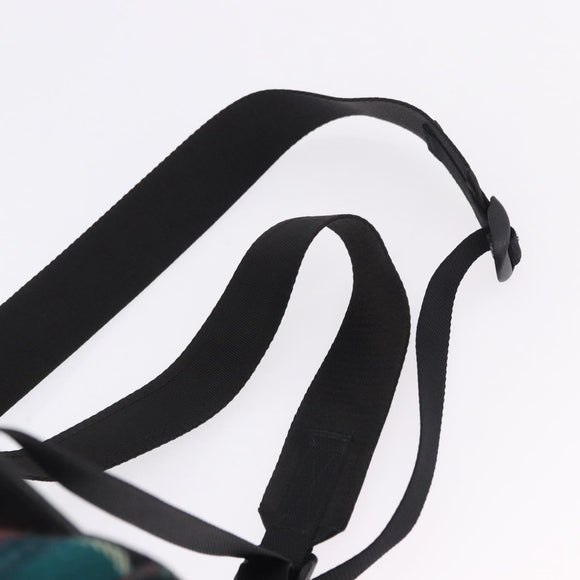 Miu Miu Backpack Wool Leather Red Green Gold Auth 196641M