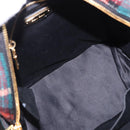 Miu Miu Backpack Wool Leather Red Green Gold Auth 196641M-10