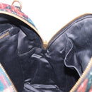 Miu Miu Backpack Wool Leather Red Green Gold Auth 196641M-26