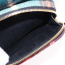 Miu Miu Backpack Wool Leather Red Green Gold Auth 196641M-28