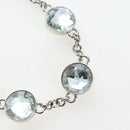 Miu Miu Nappa Crystal Hand Bag Leather 2way Light Blue Silver Auth 196642M-18