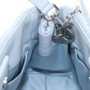 Miu Miu Nappa Crystal Hand Bag Leather 2way Light Blue Silver Auth 196642M-30