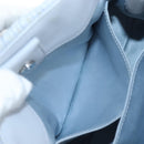 Miu Miu Nappa Crystal Hand Bag Leather 2way Light Blue Silver Auth 196642M-32