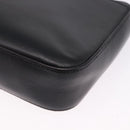 CARTIER C de Cartier Shoulder Bag Leather Black Gold Auth 196644V-14