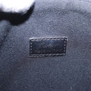 CARTIER C de Cartier Shoulder Bag Leather Black Gold Auth 196644V-18