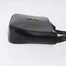 CARTIER C de Cartier Shoulder Bag Leather Black Gold Auth 196644V-3