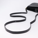 CARTIER C de Cartier Shoulder Bag Leather Black Gold Auth 196644V-7