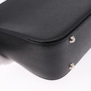 BURBERRY Shoulder Bag Leather Black Silver Auth 196645A-12