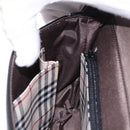 BURBERRY Shoulder Bag Leather Black Silver Auth 196645A-19
