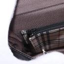 BURBERRY Shoulder Bag Leather Black Silver Auth 196645A-20