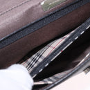 BURBERRY Shoulder Bag Leather Black Silver Auth 196645A-21