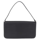 BURBERRY Shoulder Bag Leather Black Silver Auth 196645A-3