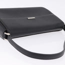 BURBERRY Shoulder Bag Leather Black Silver Auth 196645A-6