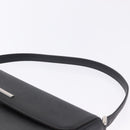 BURBERRY Shoulder Bag Leather Black Silver Auth 196645A-8