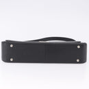 BURBERRY Shoulder Bag Leather Black Silver Auth 196645A-9