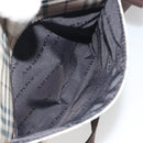 BURBERRY Nova Check Shoulder Bag Canvas Beige Silver Auth 196647A-22