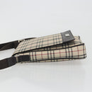 BURBERRY Nova Check Shoulder Bag Canvas Beige Silver Auth 196647A-5