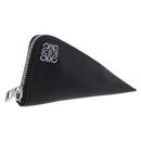LOEWE Anagram Coin Purse Leather Black Silver Auth 196648M-1
