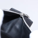 LOEWE Anagram Coin Purse Leather Black Silver Auth 196648M-16