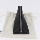 LOEWE Anagram Coin Purse Leather Black Silver Auth 196648M-18