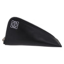 LOEWE Anagram Coin Purse Leather Black Silver Auth 196648M-2