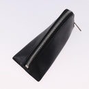 LOEWE Anagram Coin Purse Leather Black Silver Auth 196648M-4