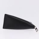 LOEWE Anagram Coin Purse Leather Black Silver Auth 196648M-7