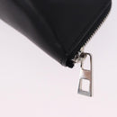 LOEWE Anagram Coin Purse Leather Black Silver Auth 196648M-9