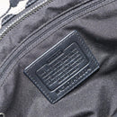 Coach Hand Bag Canvas Black Silver Auth 196652A-12