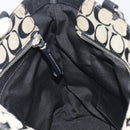 Coach Hand Bag Canvas Black Silver Auth 196652A-19
