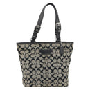 Coach Hand Bag Canvas Black Silver Auth 196652A-13